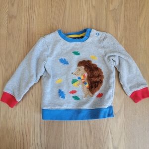 Baby Boden Hedgehog Sweatshirt, Size 18-24 months